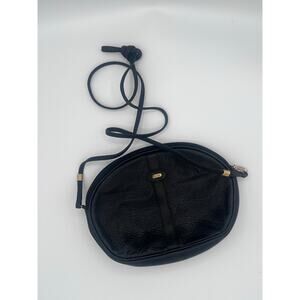 Vintage Bally Black Leather Crossbody Bag